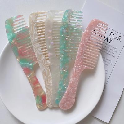Acetate Hair Styling Comb Colorful Hairdressing Comb Hair Brush for Women Girls Hair Styling Barber Salon Accessories Hair Comb