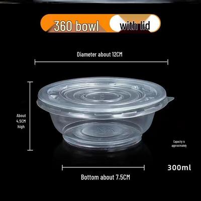 YunDuo Disposable Plastic Bowls with Lids