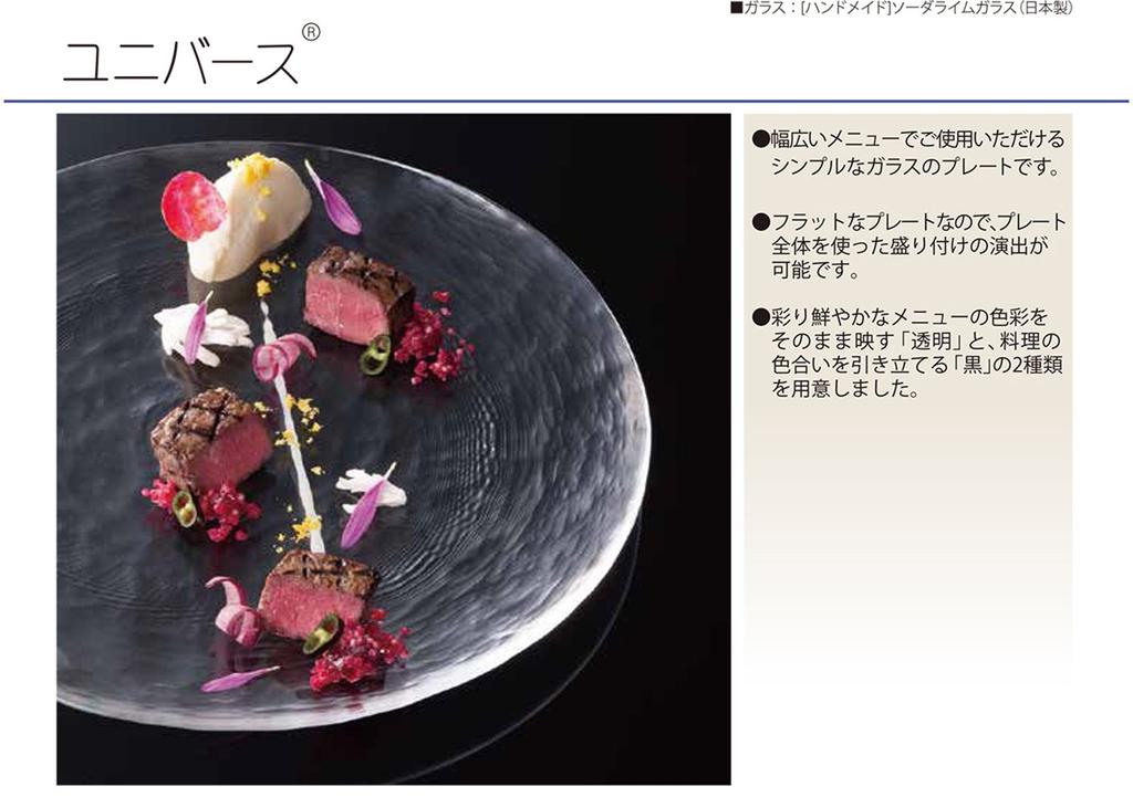 Toyo Sasaki Glass Universe Plate 270, Made in Japan, Large Round Plate, Glass Dish, Tableware, 46067