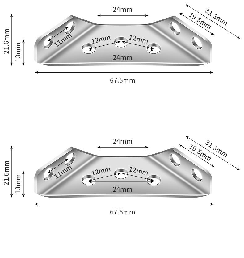 Multi-functional Furniture Corner Connectors  with Screws Fixed On Three Sides For Shelves Cabinets Furniture Connectors