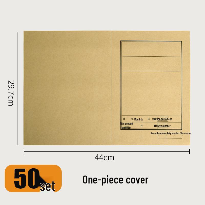 50 A4 Kraft Paper Document Archive File Folder Covers for Storage and Binding