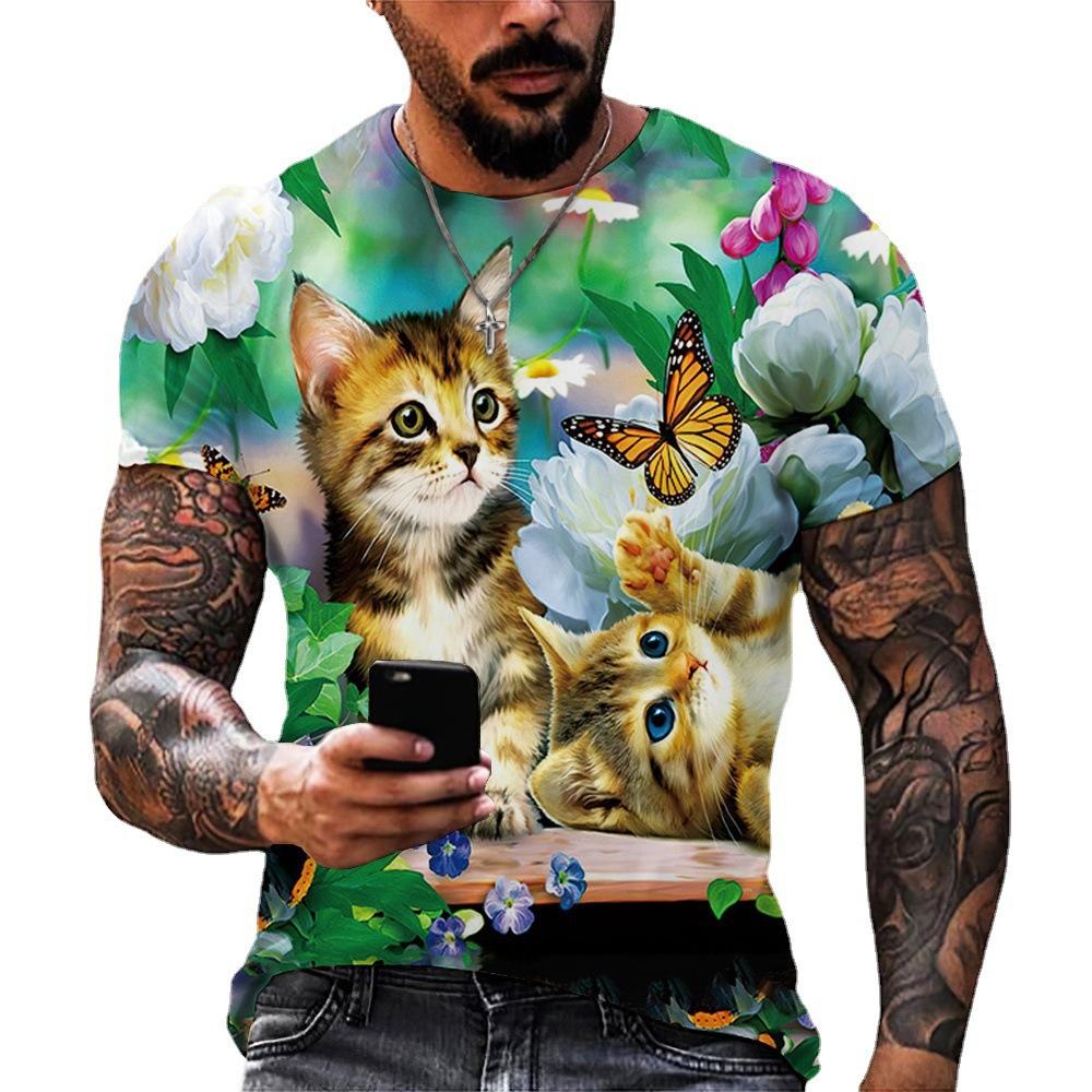 

Новая футболка с 3D-принтом, гибкая уличная футболка с коротким рукавом для мужчин 6XL