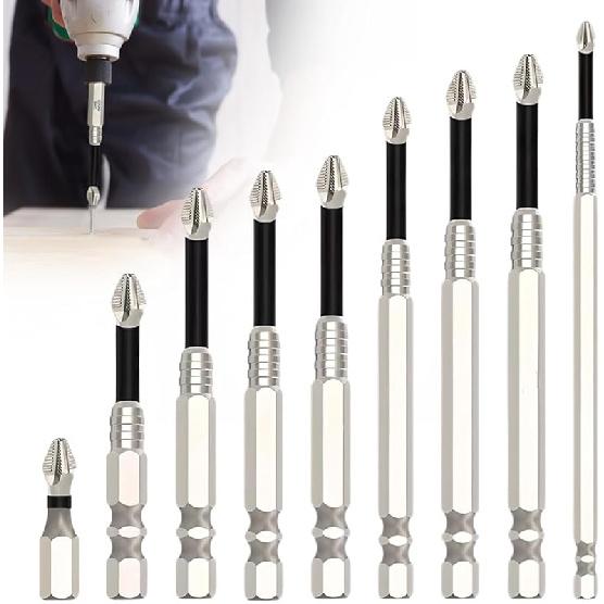 High-Magnetic Screwdriver Drill Bit, 2025 Upgrade Strong Magnetic Screwdriver Bit Set, Anti-Slip Magnetic Precision Electric Screwdriver Set Drill