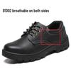 Genuine Leather Safety Shoes with Anti-Smash, Anti-Puncture, Breathable Design, Anti-Static Model, Rubber Outsole, and 6kV Insulation for All Seasons.