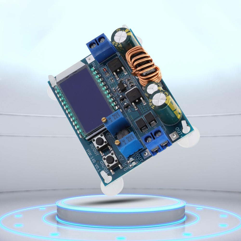 HW 140 Einstellbares Boost-Buck-Spannungsreglermodul LCD Digitalanzeige mit Kühlkörper