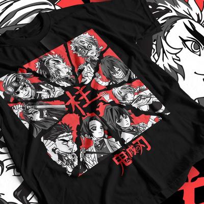 Hashira Demon Killer T-Shirt Kimetsu No Yaiba Tengen Anime Men's T-Shirt Summer New Men's and Women's Streetwear
