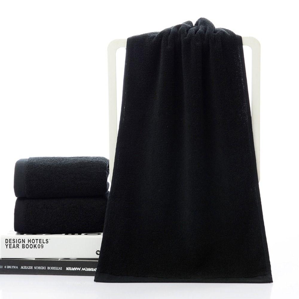 Black Bath Towel Cotton Household Towel Daily Necessities Adult Kids Towel  Fitness