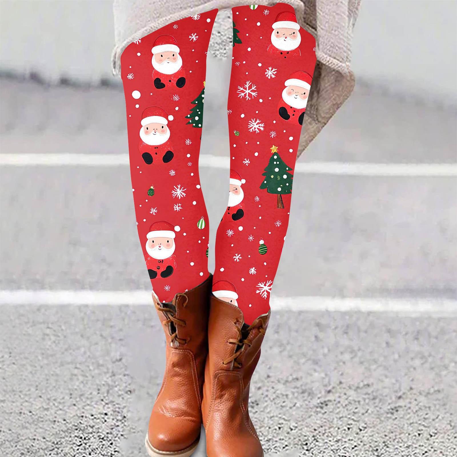 

Жіночі штани. Повсякденні домашні штани для сну з еластичним м’яким низом із різдвяним принтом M червоний