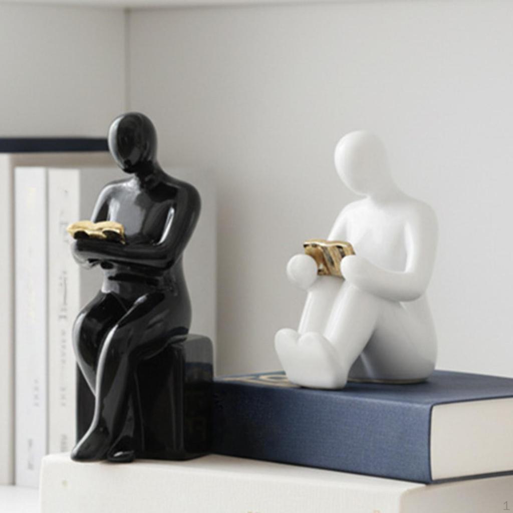 Bookends Book Ends Abstract Aesthetic Elegant Supports Statue Accent Sculpture Decor Stoppers
