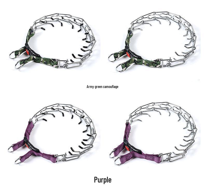 Avtagbar Metallhundträningshalsband med Järnspänne