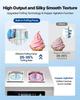 Commercial Ice Cream Machine, 20-28L/H Yield, 2200W 3-Flavor Countertop Soft Serve Ice Cream Maker with 2 X 6L Hoppers & Built-In Puffing Pump,