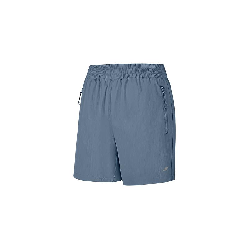 Skechers Comfortable Moisture-Wicking Quick-Dry Sports Casual Shorts Women shorts Navy-Blue Gray P225W218-027C S