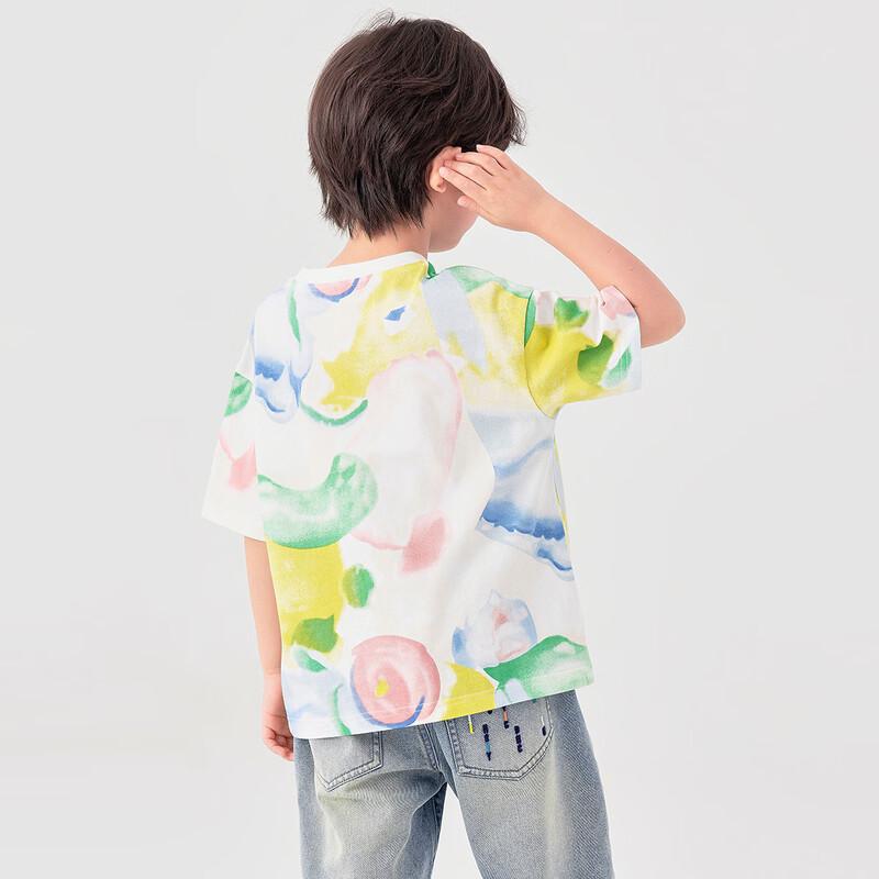 Duoduojia Boys' Summer Cool-Touch Tie-Dye Short Sleeve T-Shirt