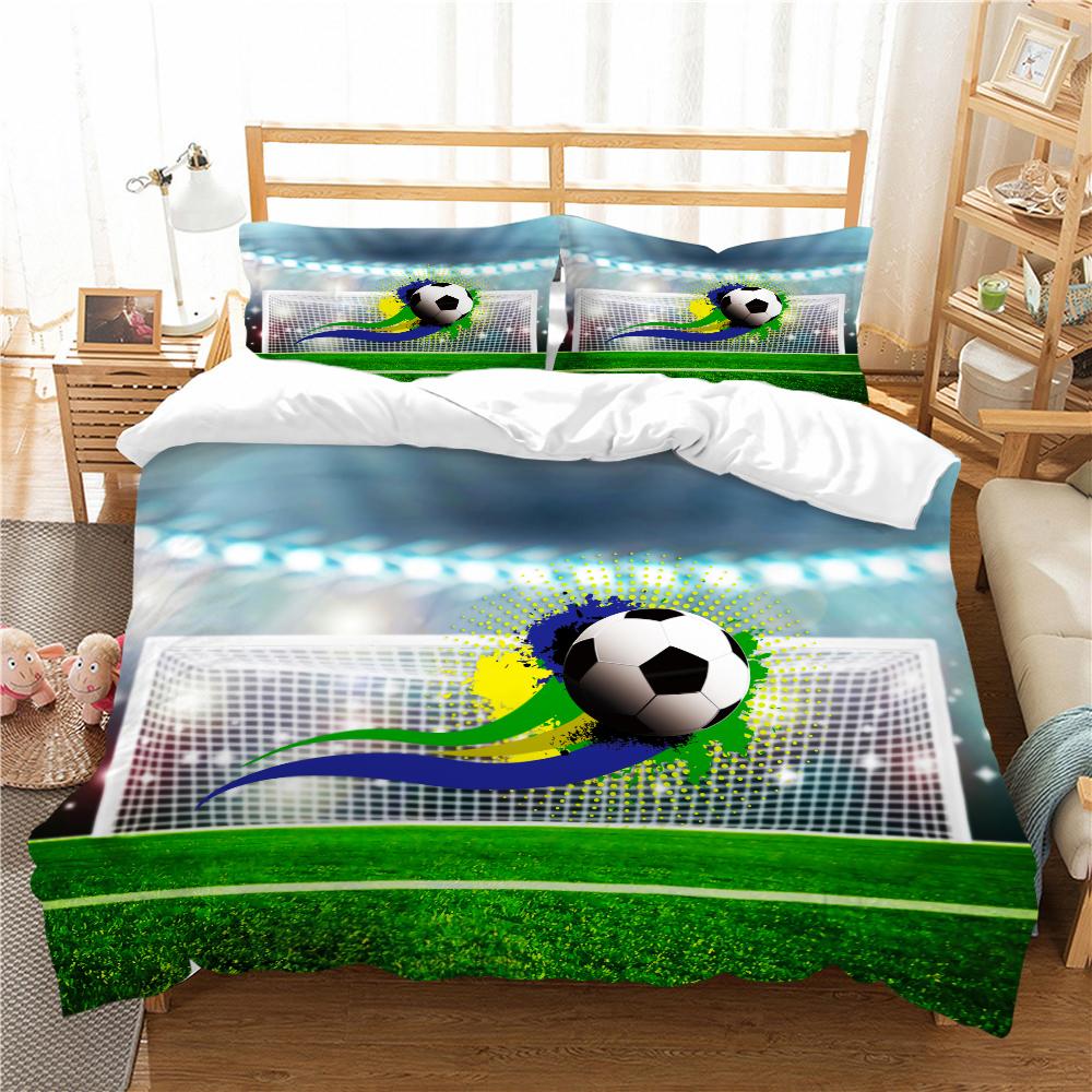 Football Bedding Cover Soccer Duvet Cover Highly Quilt Cover Queen King Size Bedding Teen Boy Man Soft Bedding Set