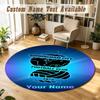 Round Rug Custom NameBIRMINGHAM CITY Football Pattern Non Slip Carpet Home Floor Decor