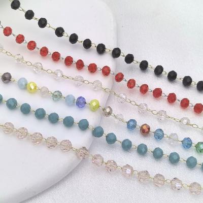 4mm Kristal Renk Tutan Bakır Zincir Kolye, Bilezik, Saç Tokası ve Takı Aksesuarları Kendin Yap