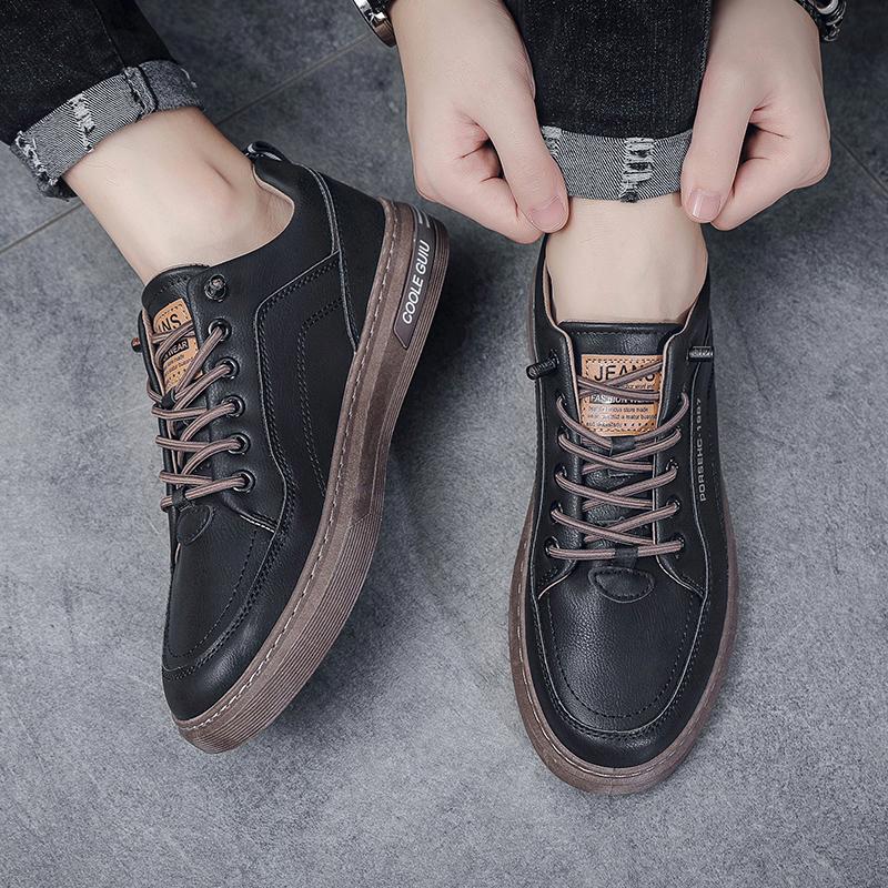 Herren Lederschuhe Lässig Komfort Cricket Schuhe Mode Sneaker für Herren Leichte Fahrschuhe