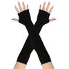 Unisex Long Rolled-Edge Warm Fingerless Gloves