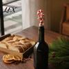 Wine Preservation Tools Christmas Bottle Stopper, Stainless Steel Reusable Cork, Decorative PVC Cartoon Festive Plugs Toppers Design, Airtight Sealing