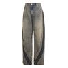 Pantaloni de trening Originals Adilenium 5.0 cu Suprapunere Banana, Largi, cu Dungă, Blugi Sport pentru Femei KY5189