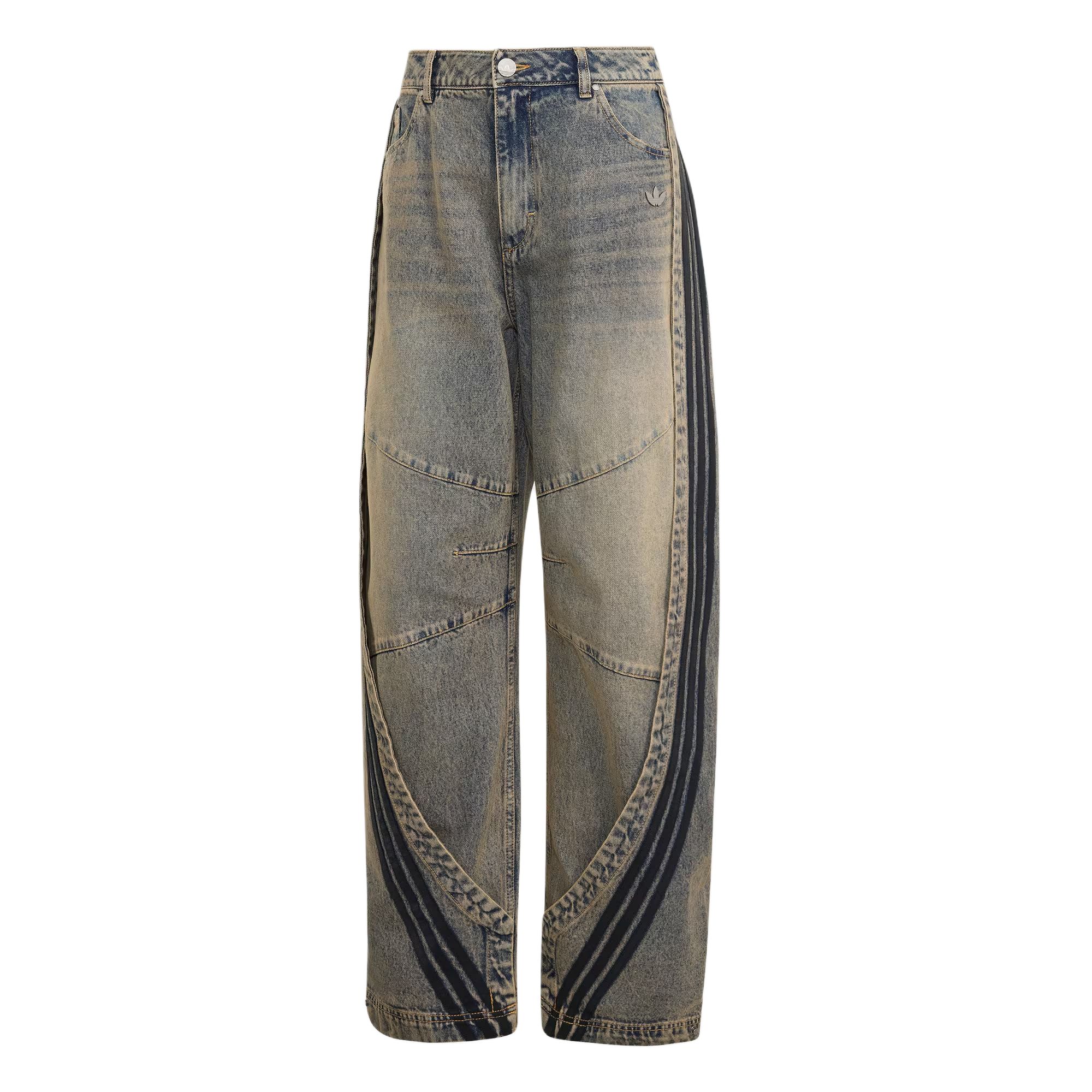 Adidas Originals Adilenium 5.0 Banana Overlay Joggers Loose Striped Sports Jeans Women bottoms KY5189 2532