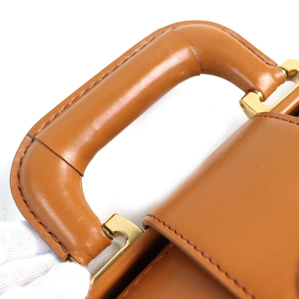 CIMABUE Business bag Alexander Dulles Bag Bridle leather Camel leather Used