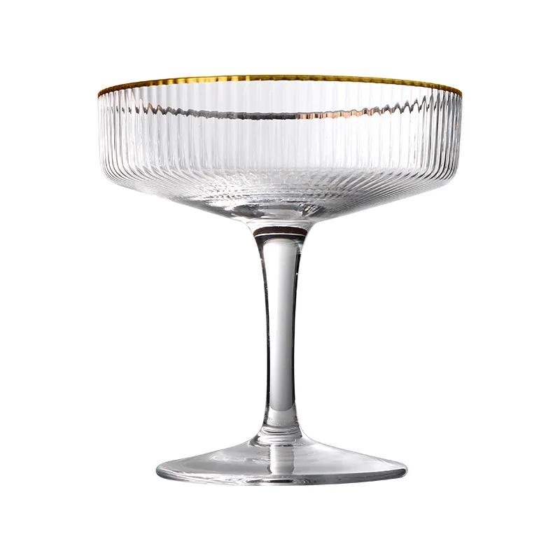 Vertical Ice Cream Dessert Glass Crystal Glass Tall Cocktail Platter Martini Tall Glass Bar and Gift Dropshipping