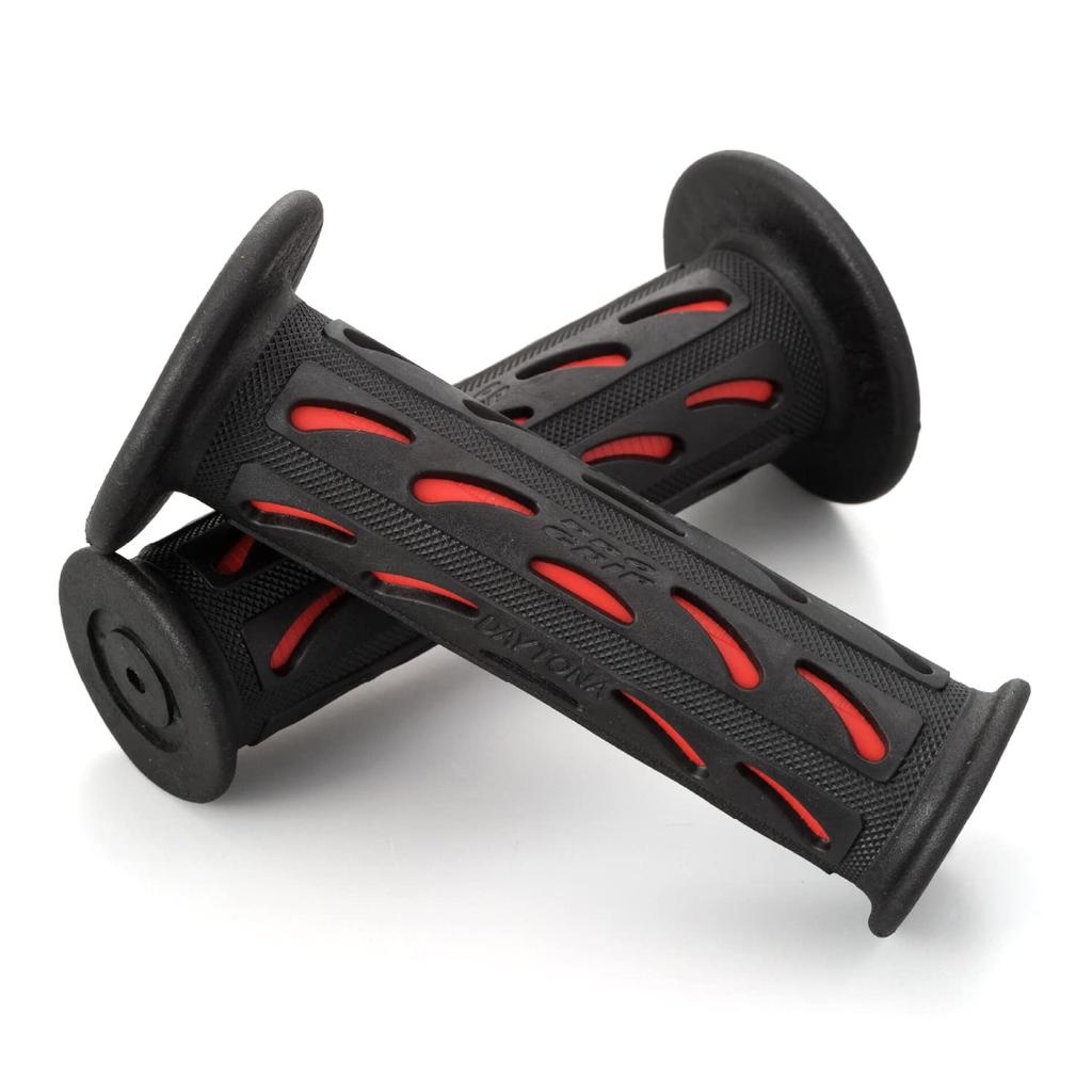 Daytona PROGRIP Motorcycle 115mm Handlebar Diameter 724Mini 98070 Grips, 22.2mm (Moped), Anti-Vibration Gel, Non-Penetrating Ends, Type, Red,