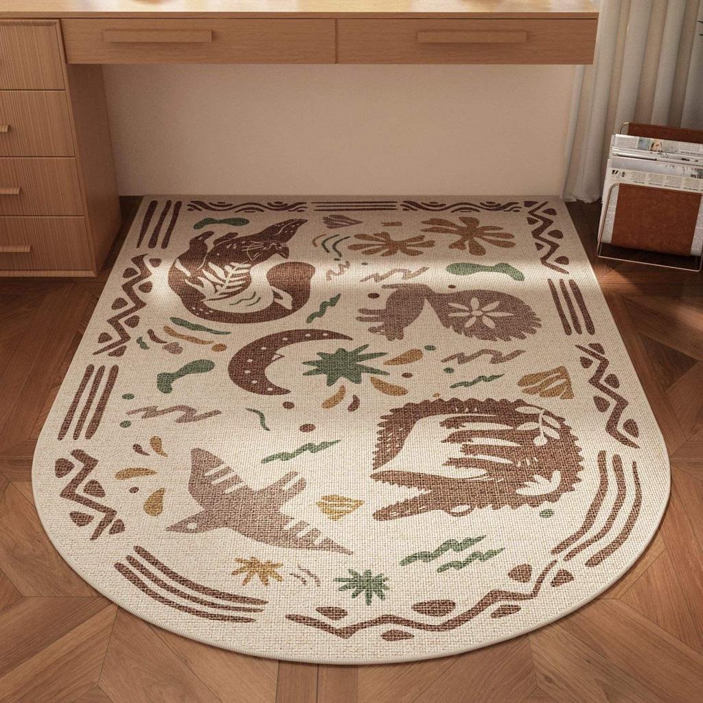 Alfombrilla de suelo insonorizada, sin lavado, imitación sisal, para escritorio de ordenador y silla giratoria