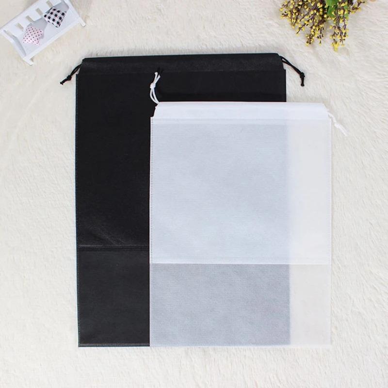 Travel Shoes Bags for Women Dustproof Cover Shoes Bags Non-Woven Travel Beam Port Shoes Storage Bags