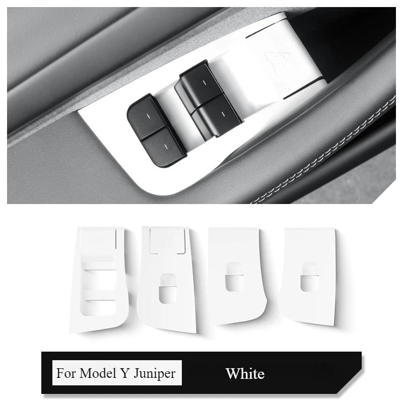 Car Glass Lifting Panel for Tesla Model Y Launch/Juniper 2025 Window Button Frame Protective Sticker Silicone Car Accessories