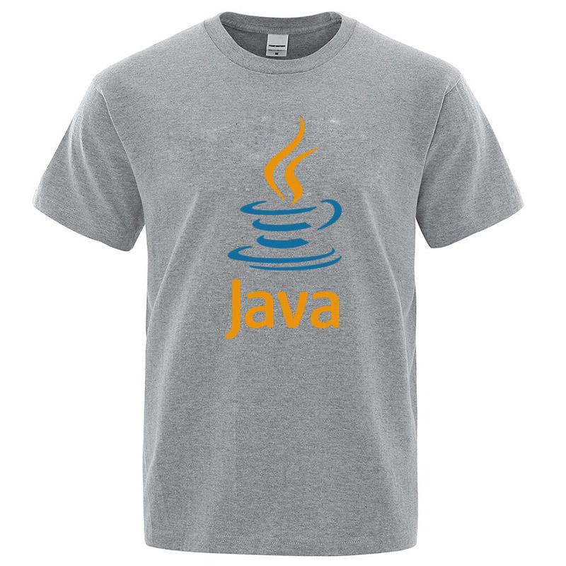 Summer Mens Tshirt High Quality 100 Cotton Funny JAVA Design Printing Casual Cool Oneck Tshirt Male Top for Men Hip Hop Tee