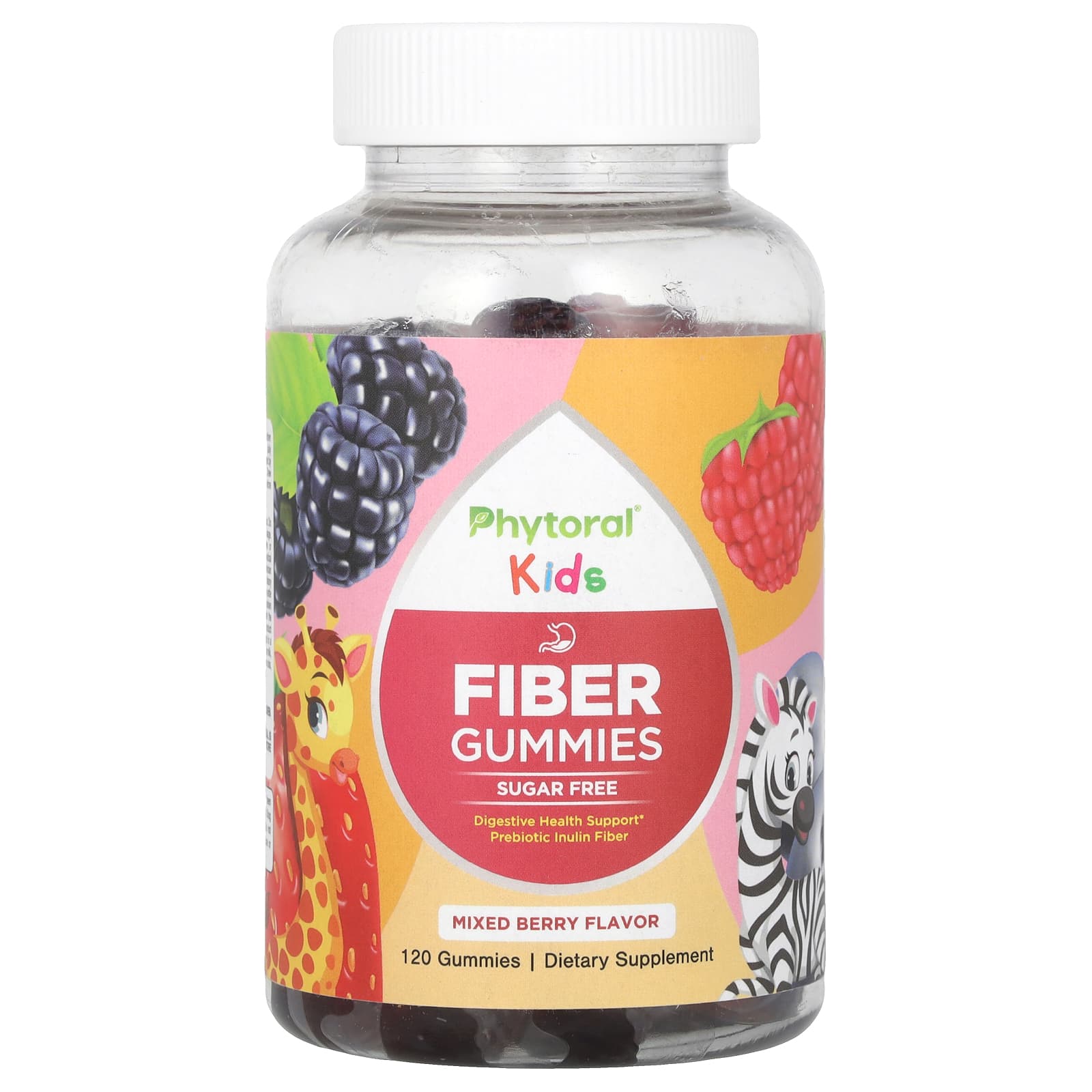 

Kids, Fiber Gummies, Mixed Berry, 120 Gummies