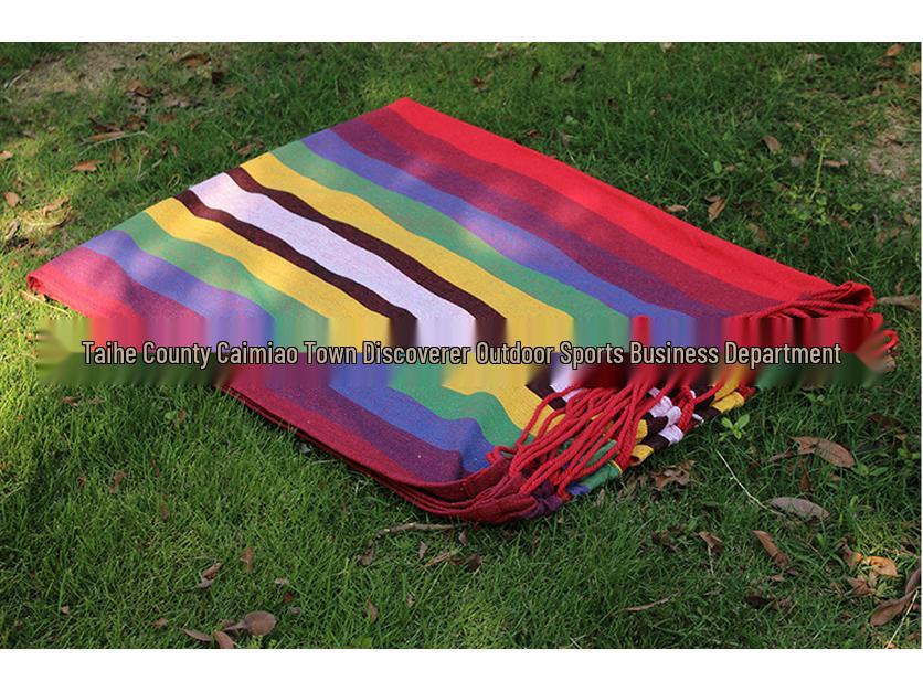 Double Outdoor/Indoor Hammock Bed: Adult Swing, Hanging Rope Chair & Rocking Net for Sleeping