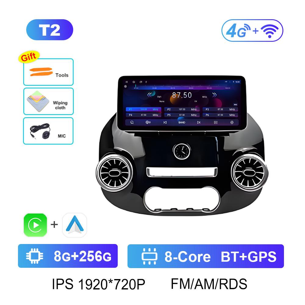 12.3 Inch Android OS for Mercedes Benz Vito W447 2014 2015 2016 2017 - 2022 Car Video Multimedia Radio Player Wireless Carplay