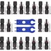 10 Paar Solarstecker Stecker Buchse Verbinder Photovoltaik-Stecker IP67 mit 1 x Schraubenschlüssel - DD01