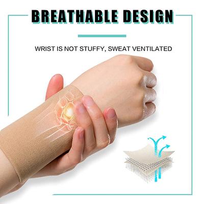 2Pcs Wrist Compression Sleeve Carpal Tunnel Men Women Tennis Wrist Support Brace Forearm Tattoo Cover Up Bands Gym Wristbands