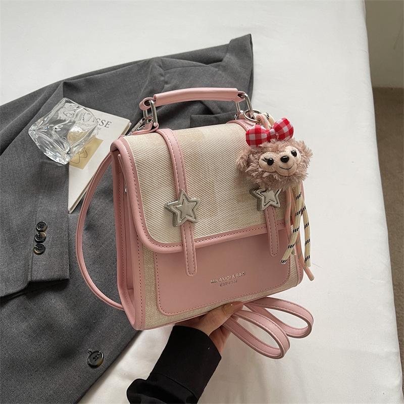 Schoolbag niche casual beautiful backpack women's 1011 spring new retro small backpack personalized shoulder bag messenger bag
