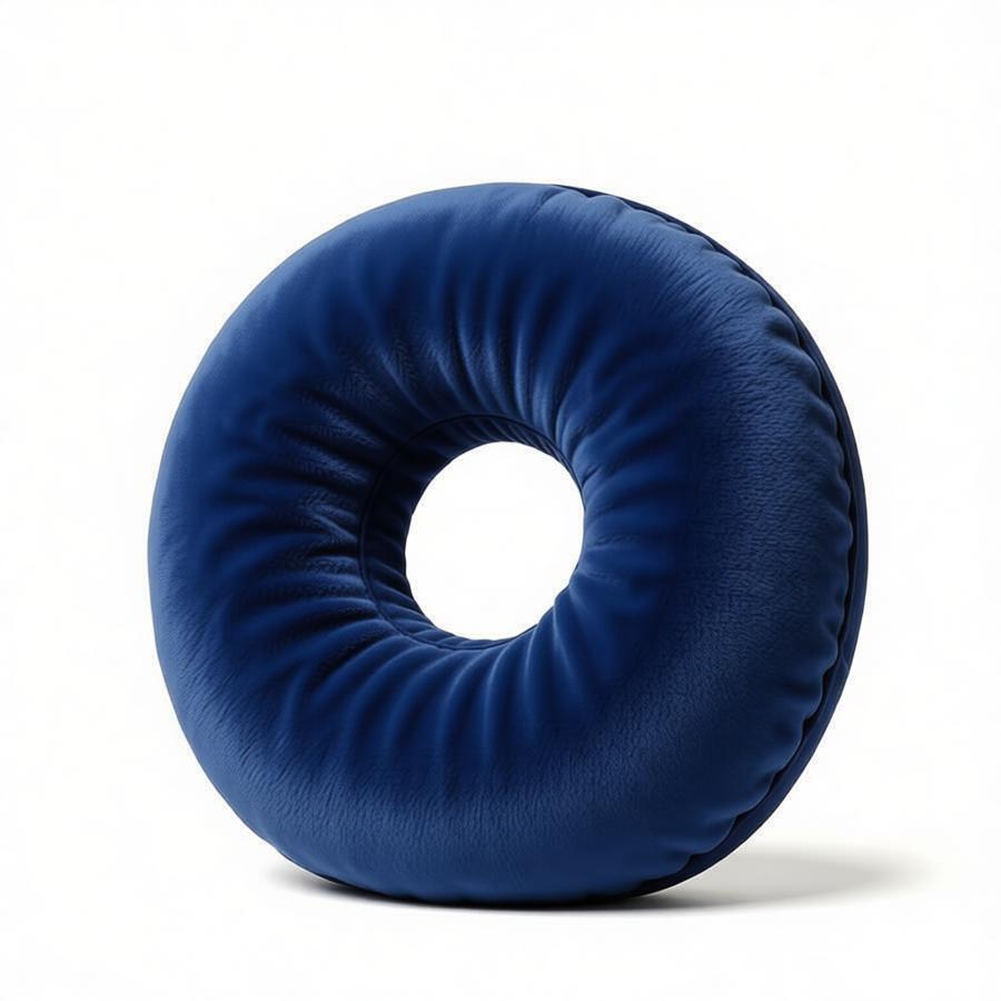 

Donut Nap Ear Pillow Ear Protection No Ear Pressure Single Hole Hollow Side Sleeping Pillow Slow Rebound No Ear Pressure Sleeping Pillow синій
