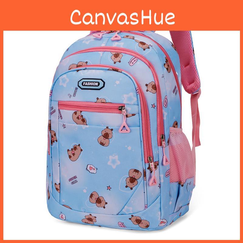 Large Capacity Childrens Backpack With Cartoon Capybara Print Design Daily For