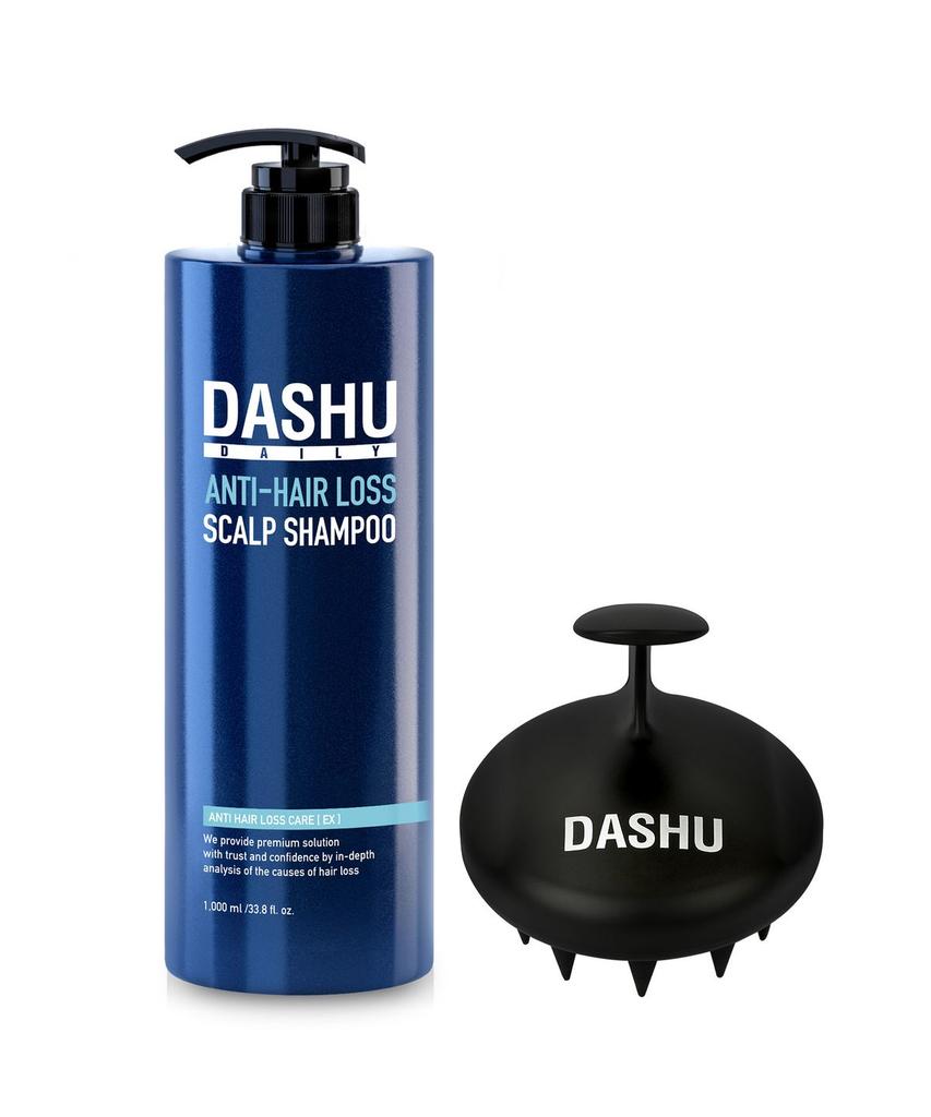 SET Daily Herbal Scalp Gold Shampoo EX 1000ml + Shampoo Brush