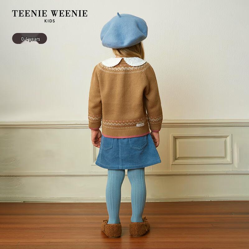 Teenie Weenie Kids Girls' Jacquard Wool Blend Cardigan