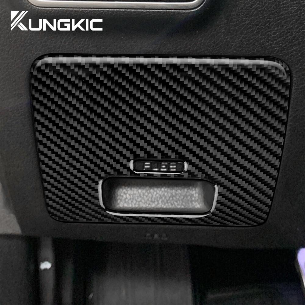 Real Soft Carbon Fiber Sticker For Kia Stinger 2019 2020 2025 2025 2025 LHD RHD Car Fuse Box Decor Panel Trim Accessories
