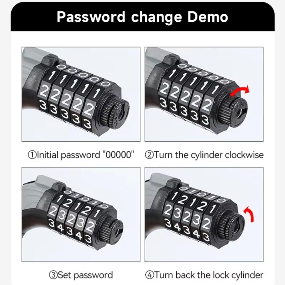 1200MM Fahrrad-Zahlenschlosskabel ABS mit Stahldraht Stahlkabel-Schloss Fahrradzubehör