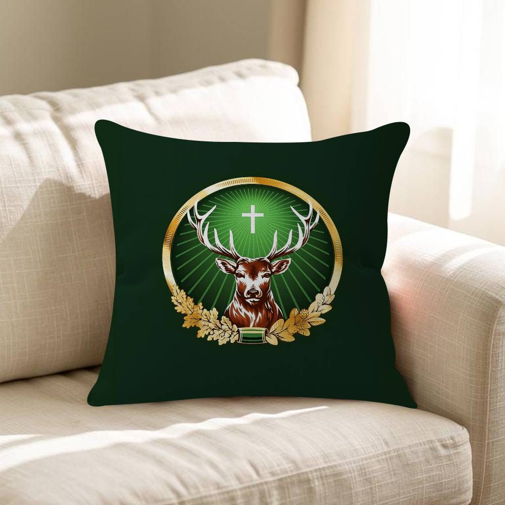 JJagermeister Logo Maple Design Cushion Cover Happy Autumn Harvest Decor Holiday Decorati Pillow Cover