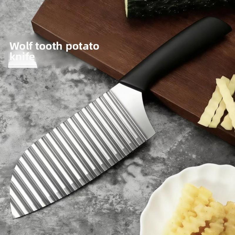 Artiglio da cucina per tagliare patate, coltello ondulato per verdure con motivi ondulati, utensile da taglio di forma particolare