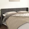 Headboard - Maison Exclusive - Dark Grey Velvet - 163x16x78/88 Cm - Ears, Wooden Feet