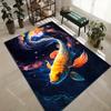 Golden koi in cosmic dream Print Carpet Rug for Living Room Bedroom Sofa Doormat Home Decor Non-slip Floor Mat