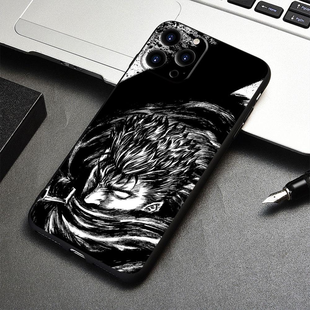 For iPhone 11 X XS 8 Plus 12 XR 14 13 Pro Max 7 6S SE 5 SE2 5S 6 SE2022 Bag Berserk Guts Anime Capinha Funda