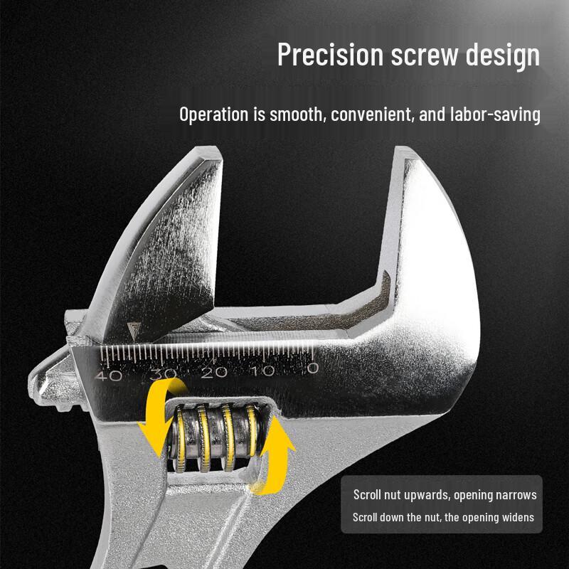 Deli Rubber Handle Adjustable Wrench